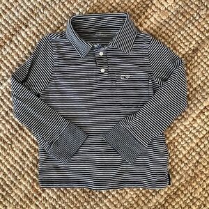 Vineyard Vines navy stripe polo.